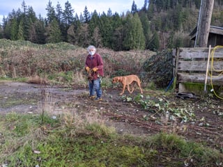Kathy and her beautiful dog